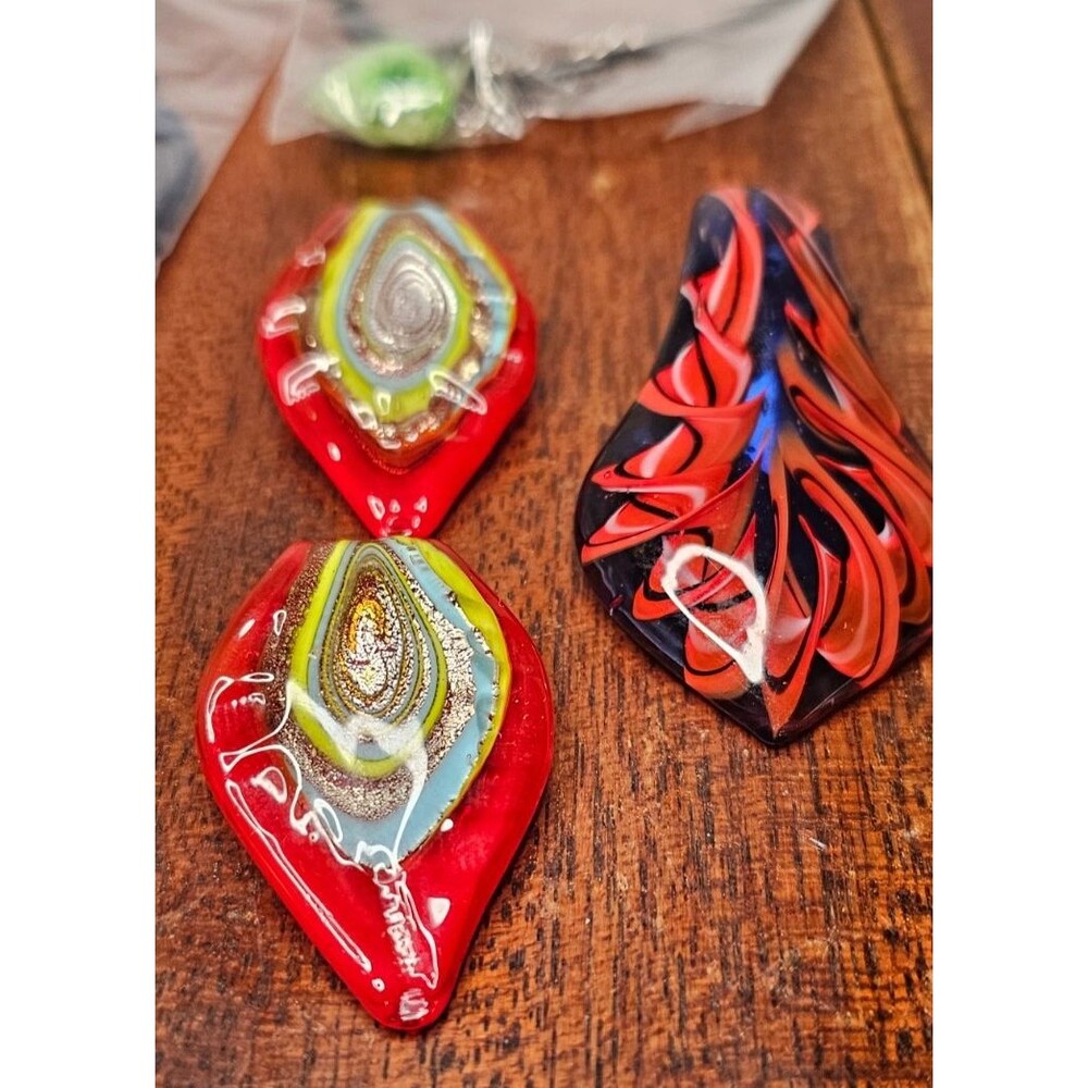 Reseller Lot of 17 Necklaces/4 Glass Teardrop Pendants, Multiple Colors NWOT